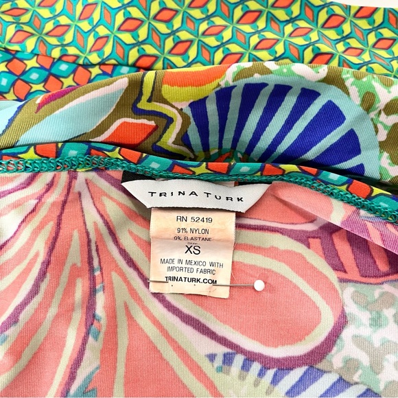 Trina Turk Zanzibar Tropical Tunic Mini Dress Beach Cover Up XS Like New EUC - Picture 6 of 6